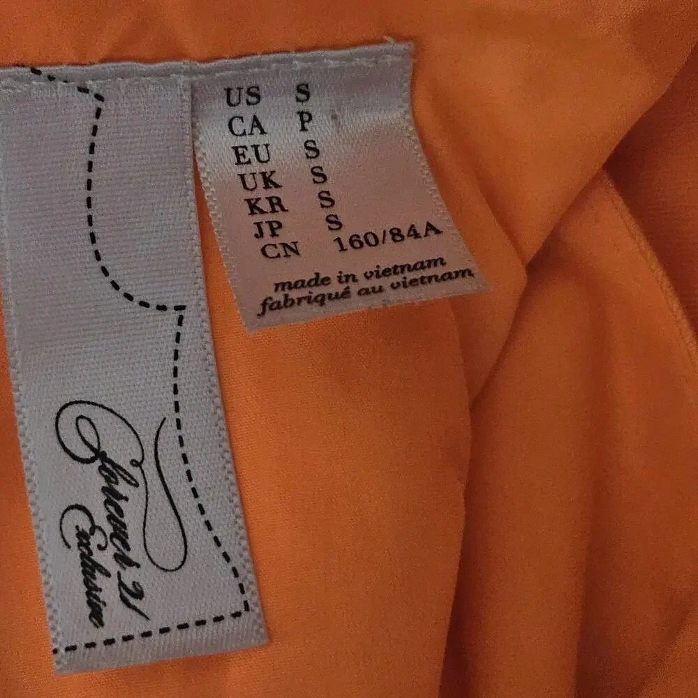 Orange Bodycon Cocktail Dress Size Small